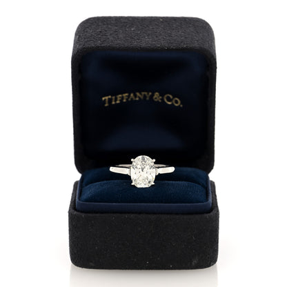 Tiffany Platinum Diamond 2.26ct Oval Cut Solitaire Engagement Ring 51 5.75 4 of 4