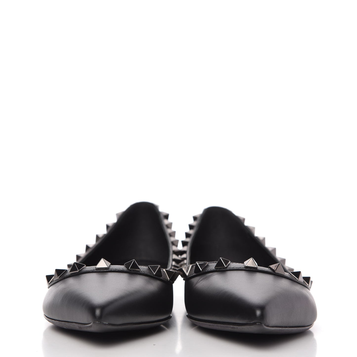 Nappa Rockstud Ballerina Flats 35.5 Black