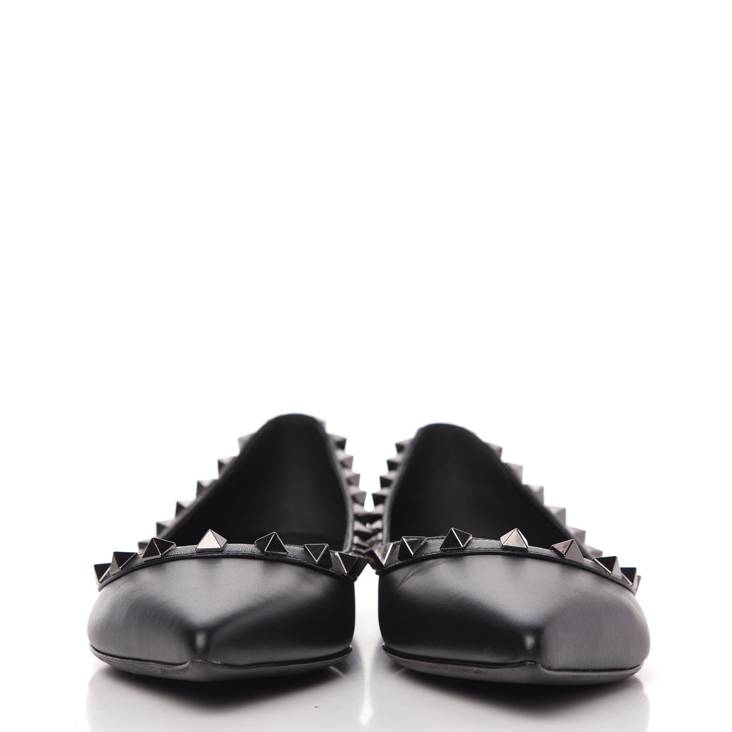Valentino Garavani Nappa Rockstud Ballerina Flats 35.5 Black 2 of 9