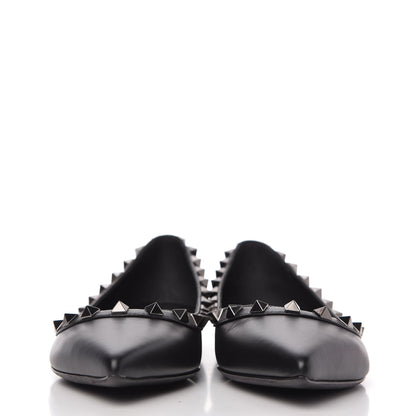 Valentino Garavani Nappa Rockstud Ballerina Flats 35.5 Black 2 of 9