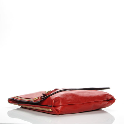 Tom Ford Ramskin Large Alix Padlock Zip Shoulder Bag Flame Red 4 of 7