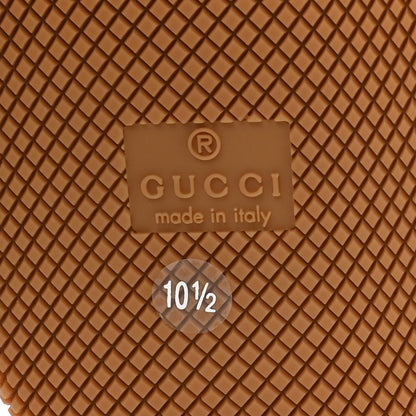 Gucci GG Supereme Monogram Miro Soft Calfskin Web Mens Screener Sneakers 10.5 Beige Ebony Black New Platinum 7 of 9
