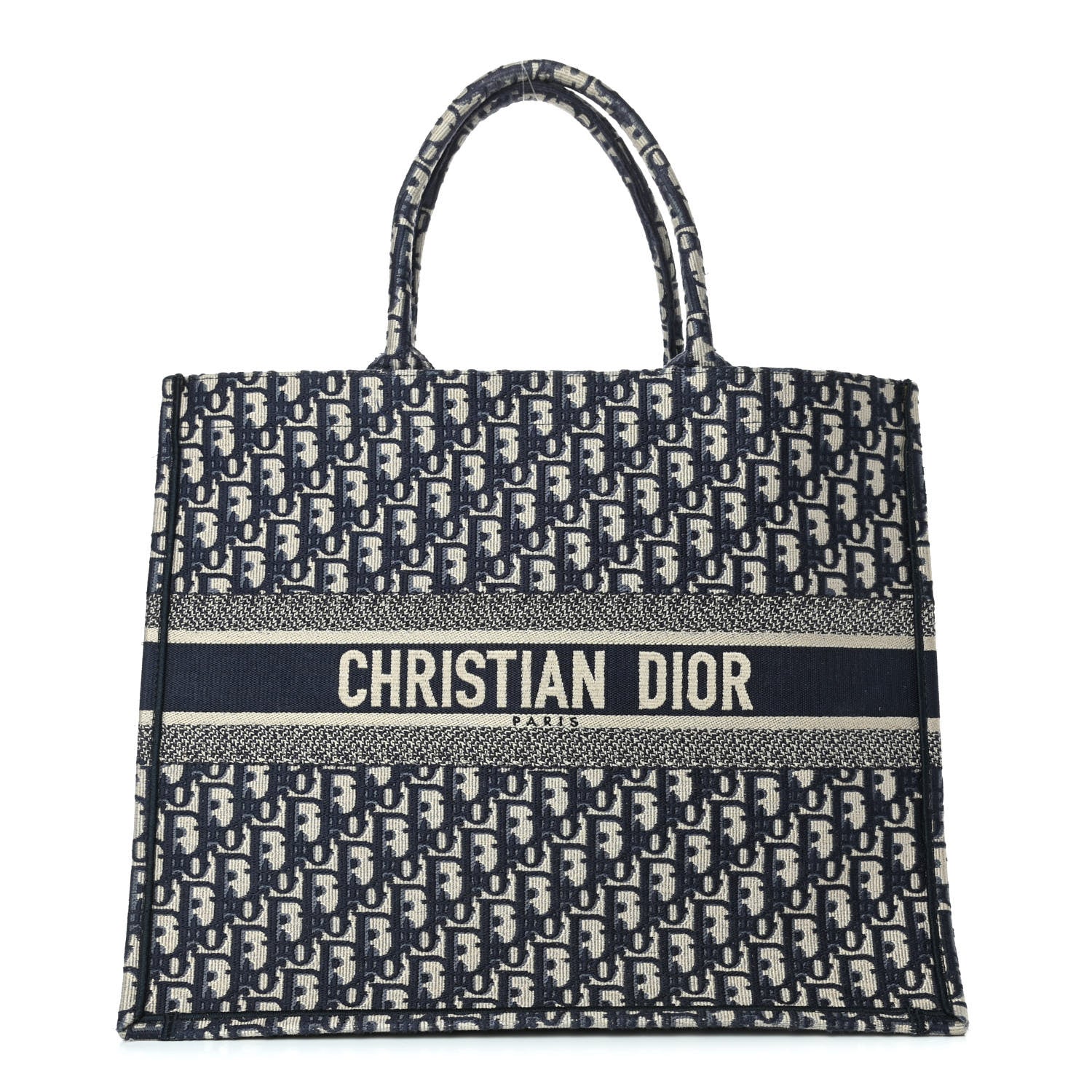 Christian Dior Oblique Large Book Tote Blue Multicolor 1 of 9