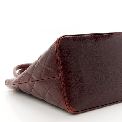 Chanel Caviar Quilted Medallion Tote Bordeaux 10 of 13