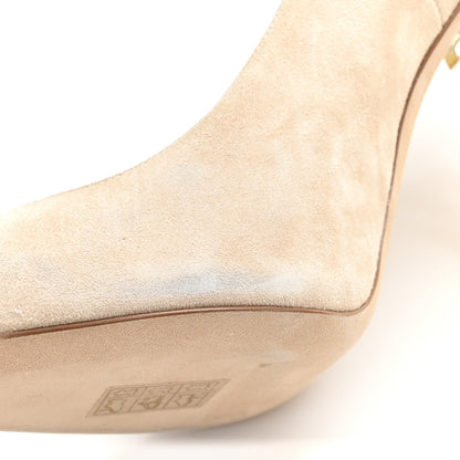 Saint Laurent Suede Calfskin Opyum 110 Pumps 35.5 Misia Gold 10 of 11