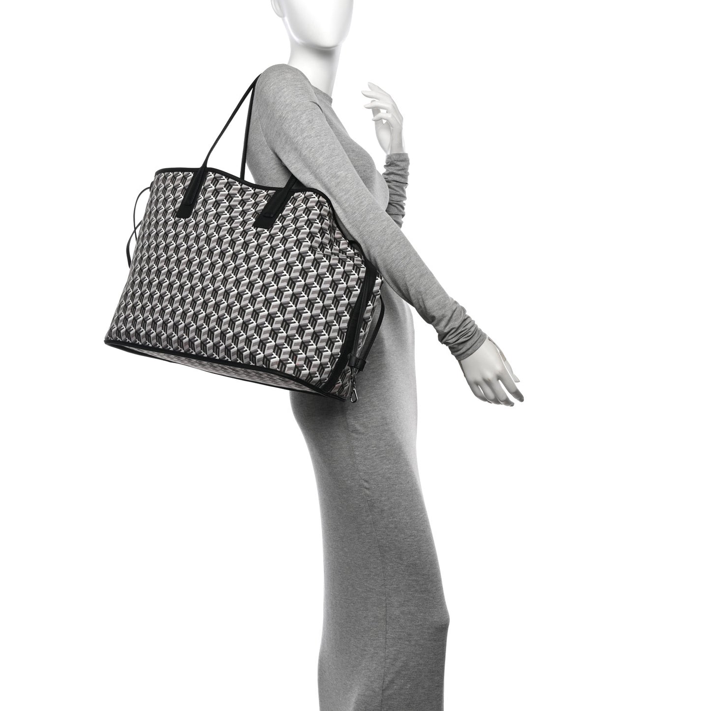Visetos Large Liz Reversible Shopper Tote Black