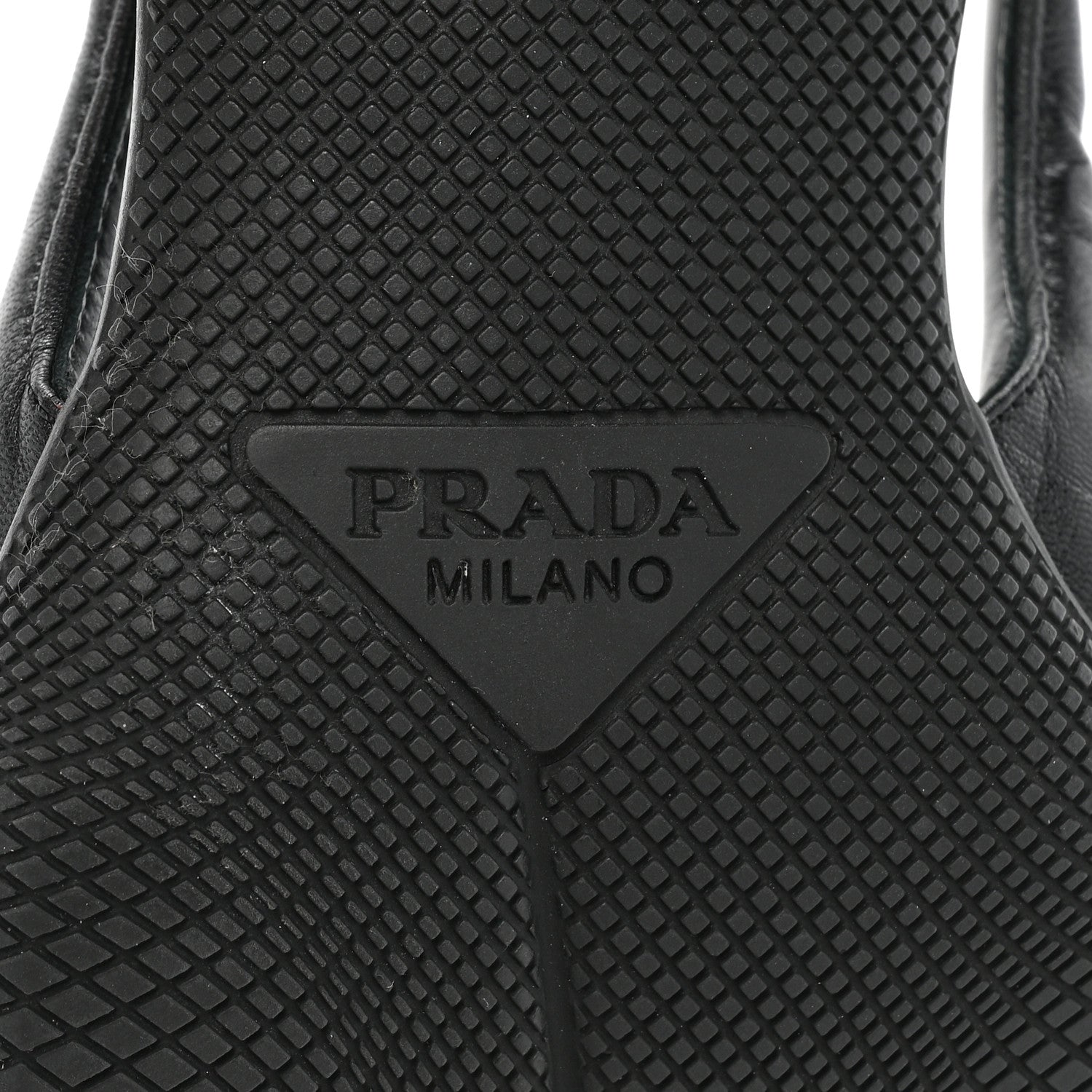 Prada Spazzolato Triangle Logo Pointed Toe 45mm Slingback Pumps 38 Black 6 of 9