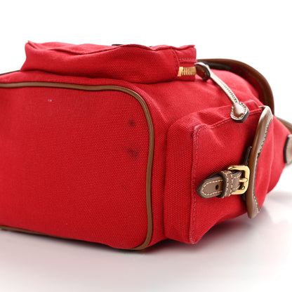 Miu Miu Canapa Soft Calfskin Mini Backpack Rosso Brandy 9 of 12
