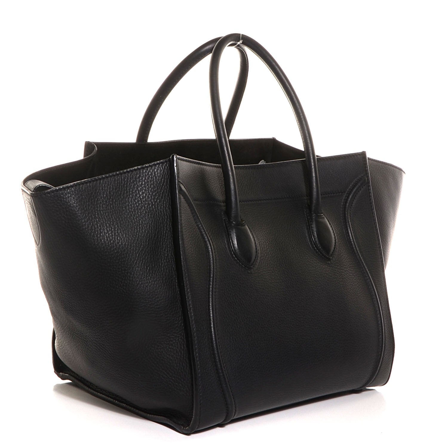 Celine Supple Calfskin Medium Phantom Luggage Black 3 of 8