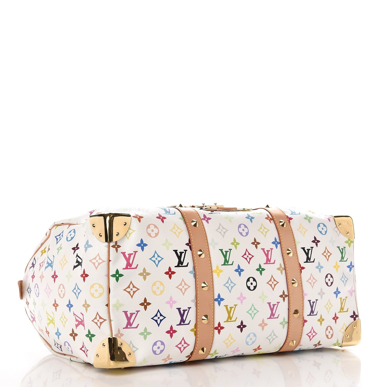 Louis Vuitton Monogram Multicolor Keepall 45 White 4 of 8