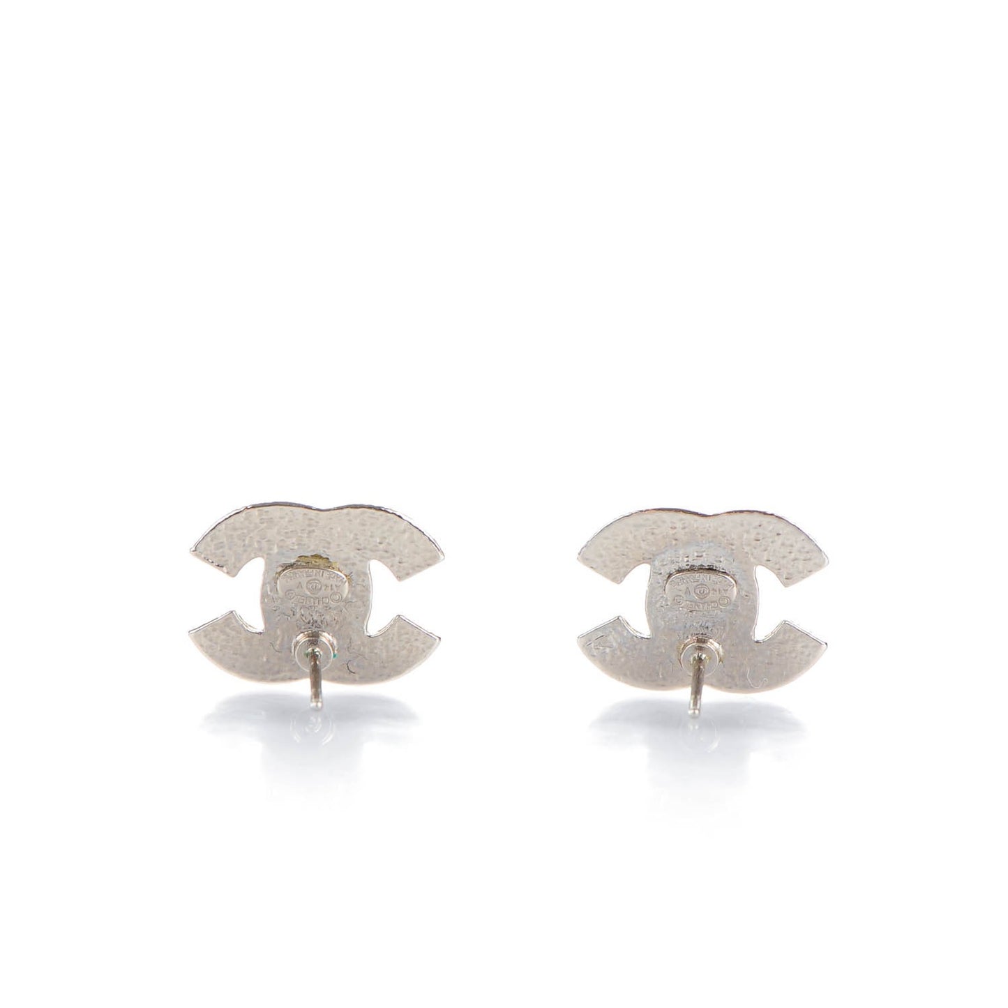Crystal CC Earrings Silver