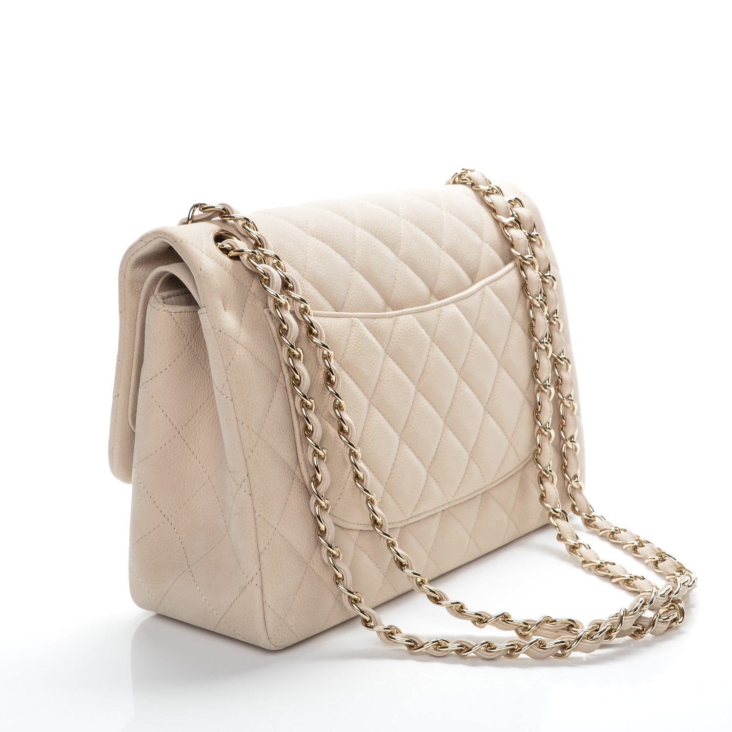 Chanel Iridescent Caviar Quilted Jumbo Double Beige 3 of 7