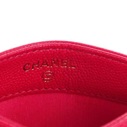Chanel Caviar Camellia Embossed Card Holder Fuchsia 6 of 8