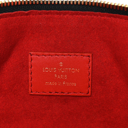 Louis Vuitton Patent Embossed Monogram Lambskin Coussin MM Black Red 7 of 9
