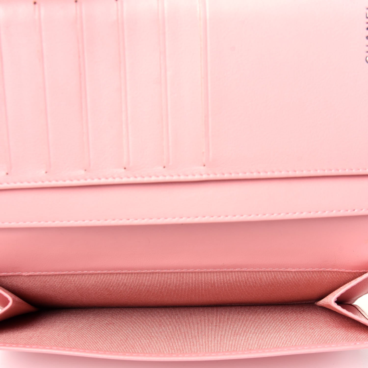 Chanel Patent Calfskin Quilted Flap Wallet Pink 10 of 14