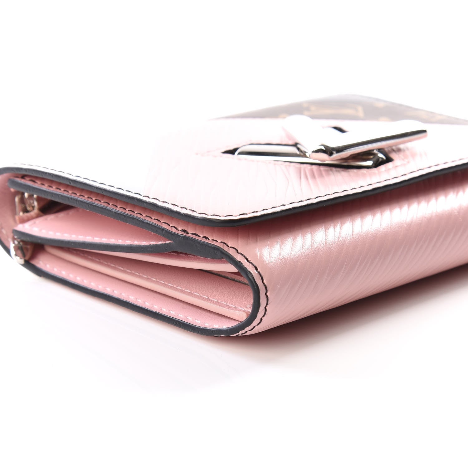 Louis Vuitton Epi Monogram Tape Twist Compact Wallet Rose White 5 of 9