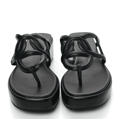 Hermes Nappa Gipsy Sandals 39 Black 2 of 7