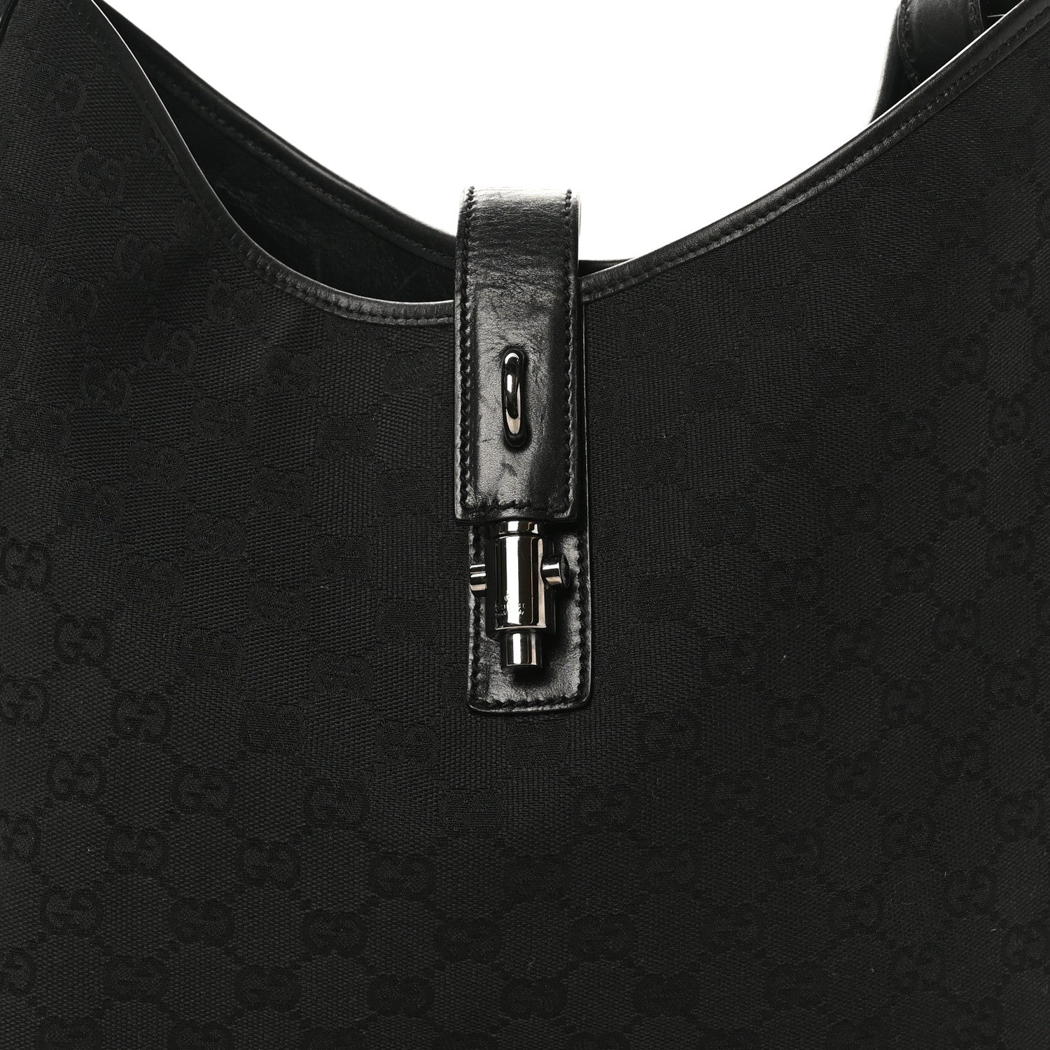Gucci Monogram Large Jackie O Hobo Black 8 of 10
