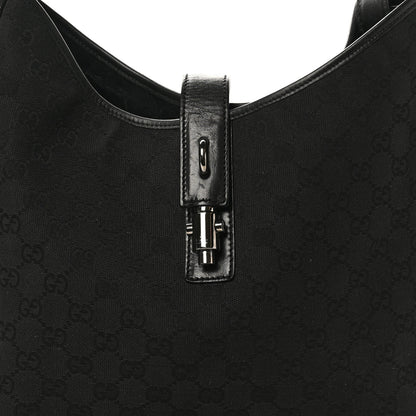 Gucci Monogram Large Jackie O Hobo Black 8 of 10