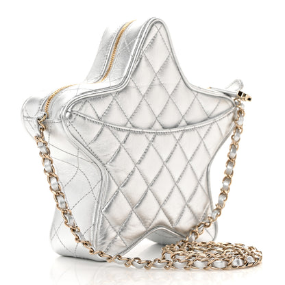 Chanel Metallic Lambskin Walk Of Fame Bag Silver 2 of 12