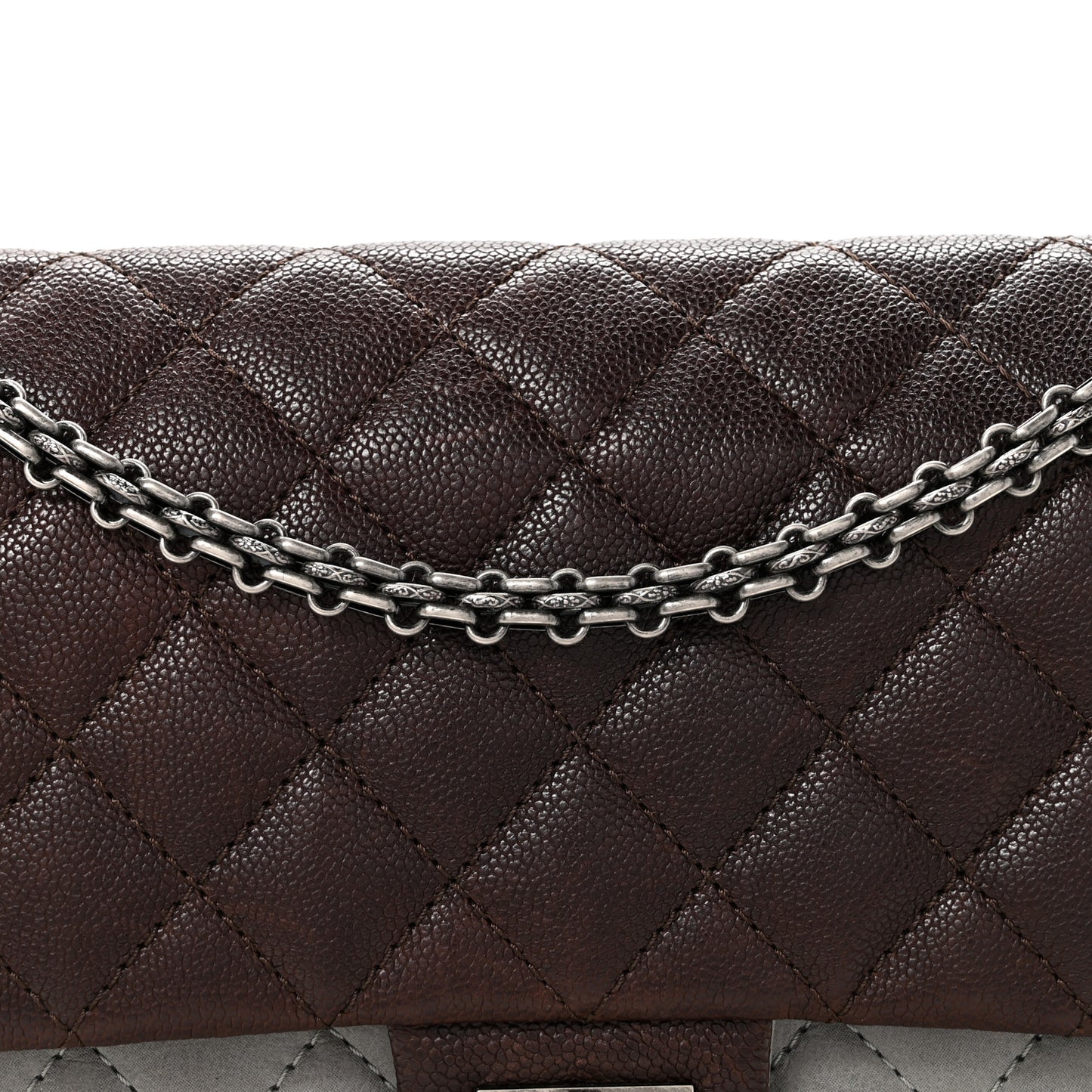 Caviar Iridescent Calfskin Quilted 2.55 Reissue 226 Flap Brown Grey