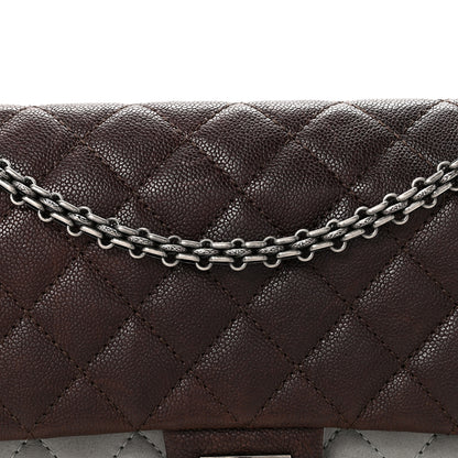 Chanel Caviar Iridescent Calfskin Quilted 2.55 Reissue 226 Flap Brown Grey 8 of 11