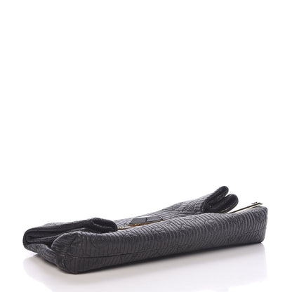 Louis Vuitton Calfskin Quilted Monogram Altair Clutch Black 4 of 10