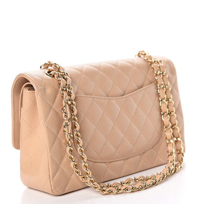 Chanel Caviar Quilted Medium Double Flap Beige Clair 3 of 12