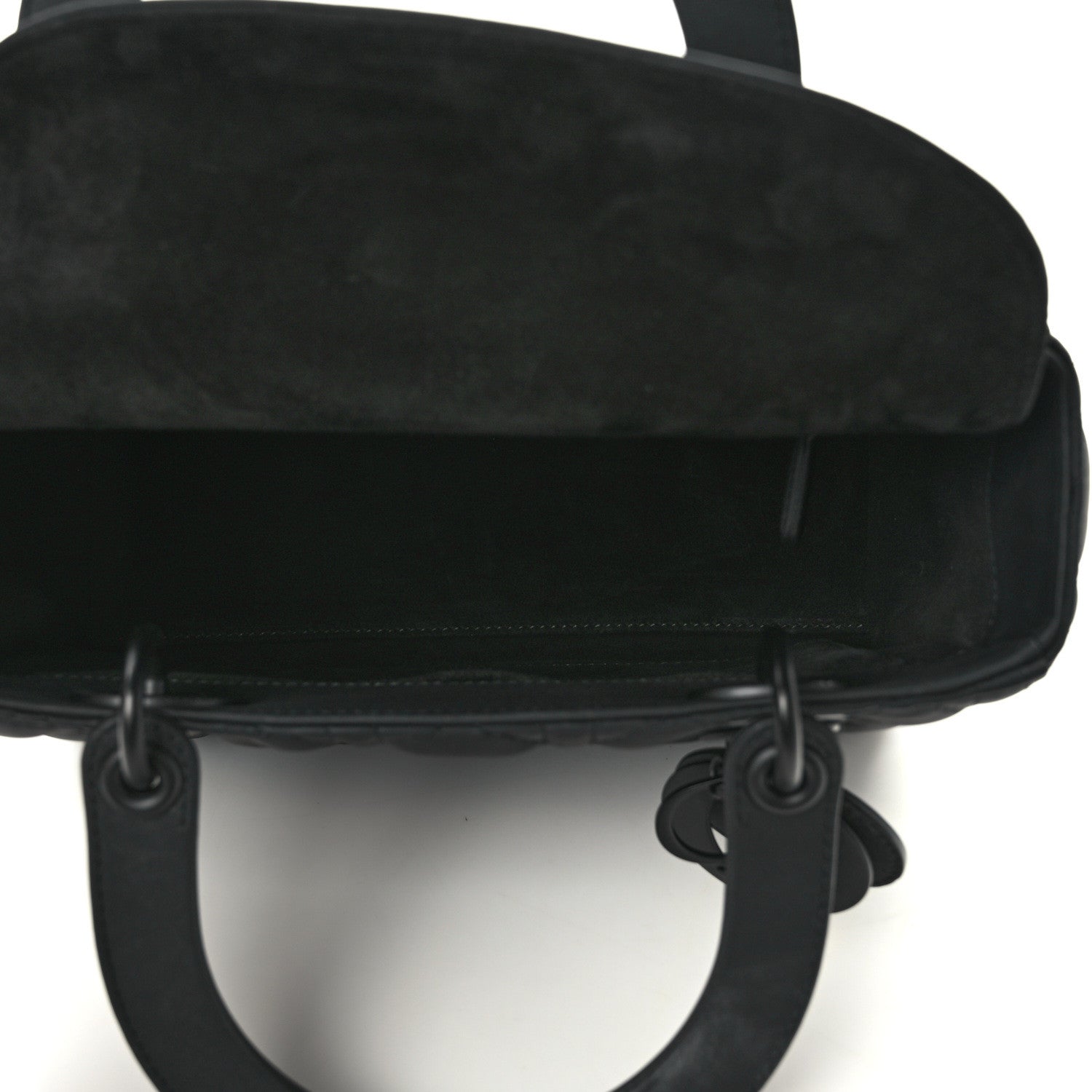 Christian Dior Ultra Matte Calfskin Cannage Medium Lady Dior Black 5 of 13