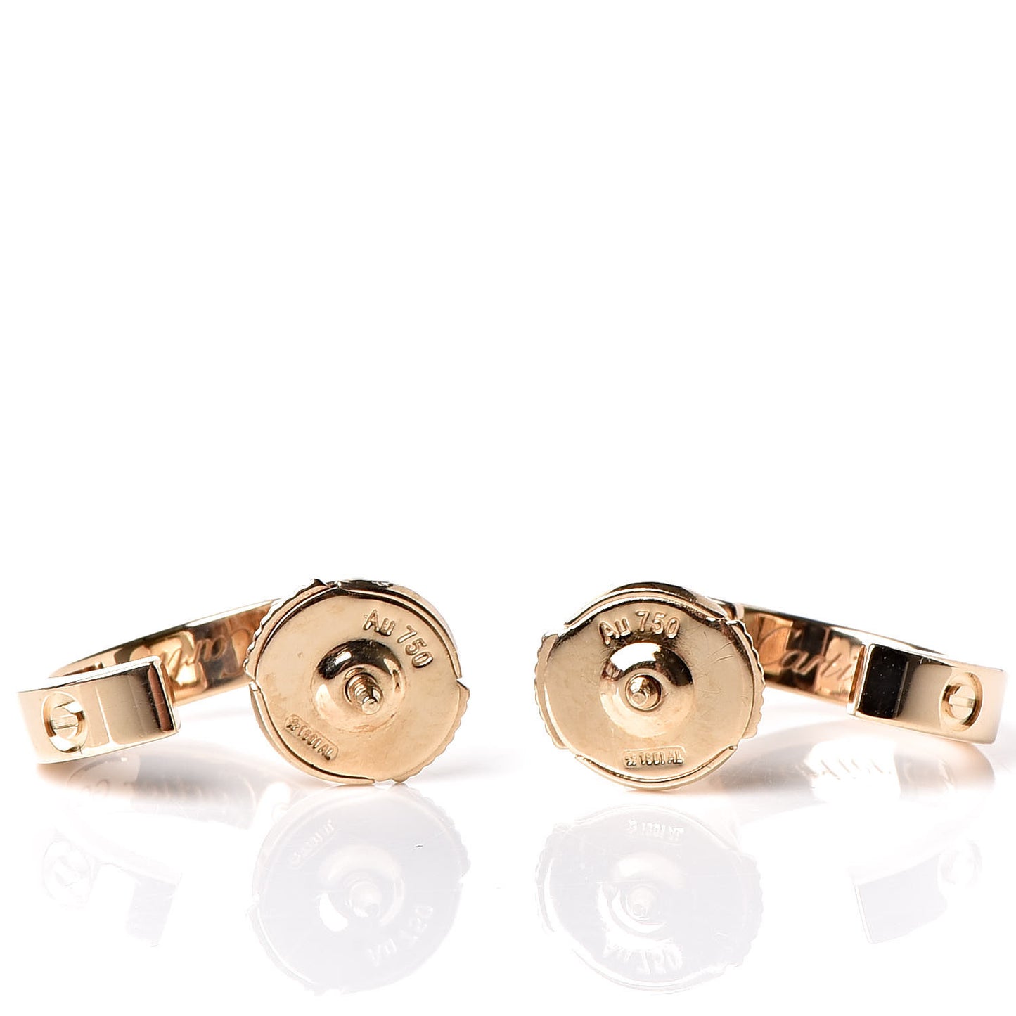 18K Yellow Gold Small LOVE Hoop Earrings