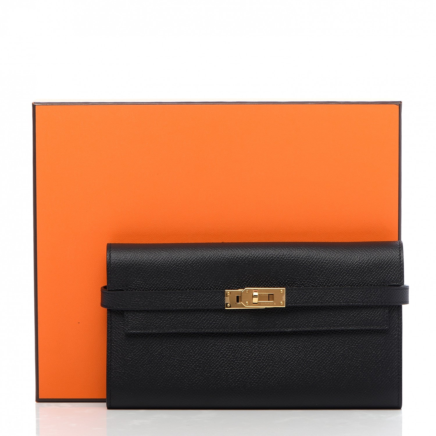 Hermes Epsom Kelly Longue Wallet Black 9 of 9