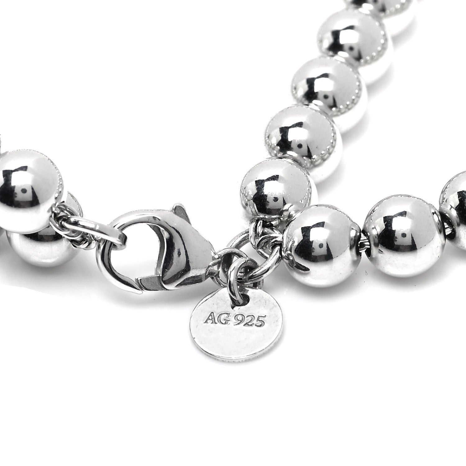 Tiffany Sterling Silver HardWear Graduated Ball Two-Row Necklace 4 of 5