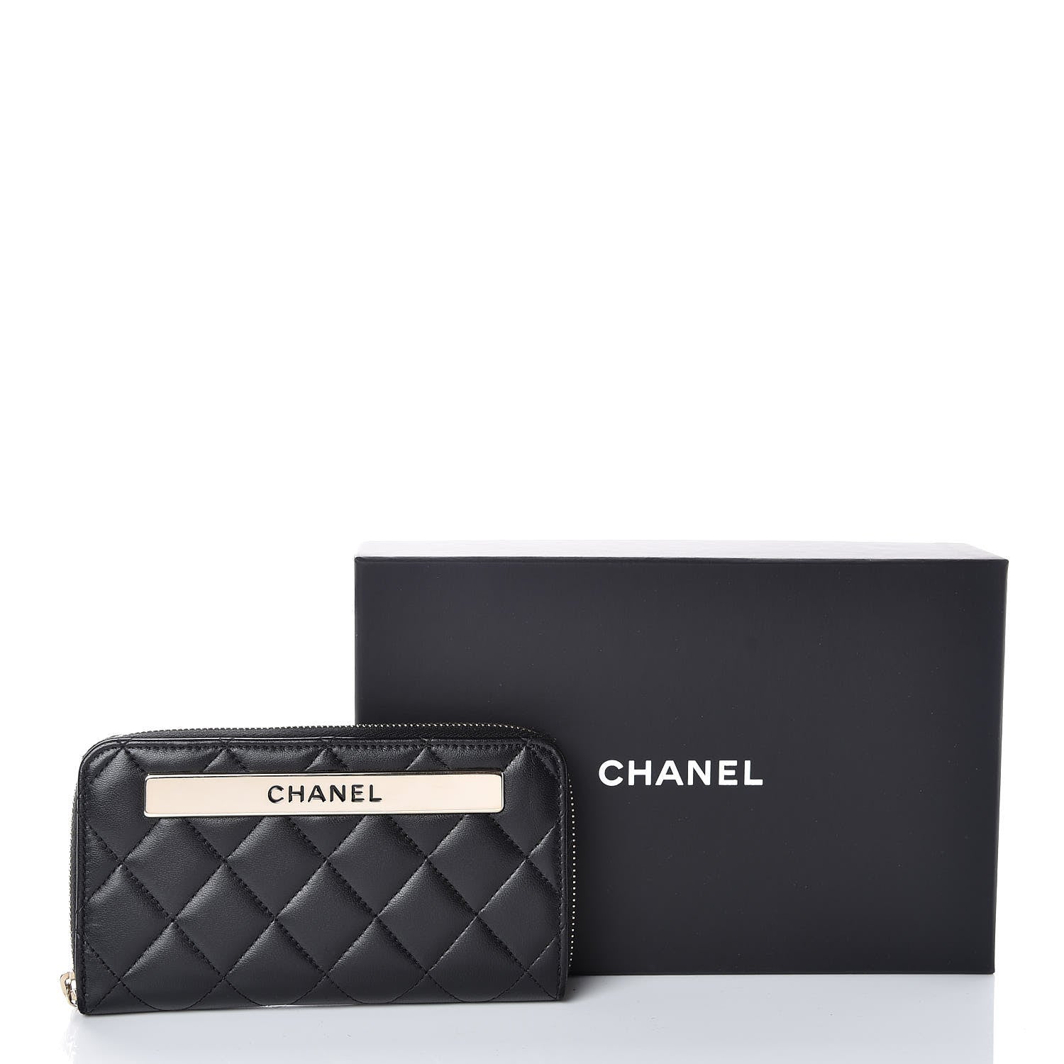 Chanel Lambskin Quilted Small Trendy CC Zip Around Wallet Black 13 of 14