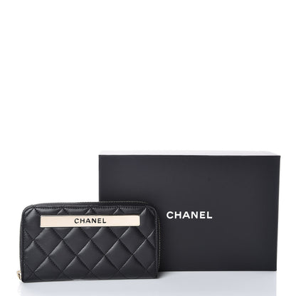 Chanel Lambskin Quilted Small Trendy CC Zip Around Wallet Black 13 of 14