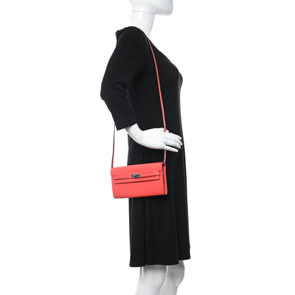 Hermes Epsom Kelly Wallet To Go Rose Texas 2 of 9