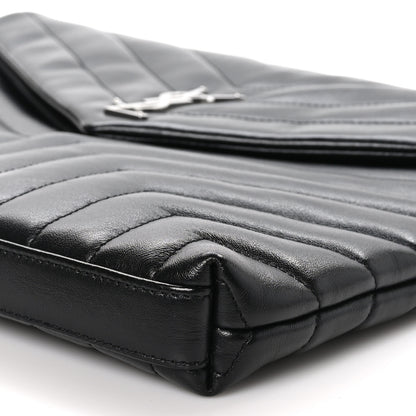 Saint Laurent Calfskin Y Quilted Monogram Loulou Document Holder Black 10 of 10