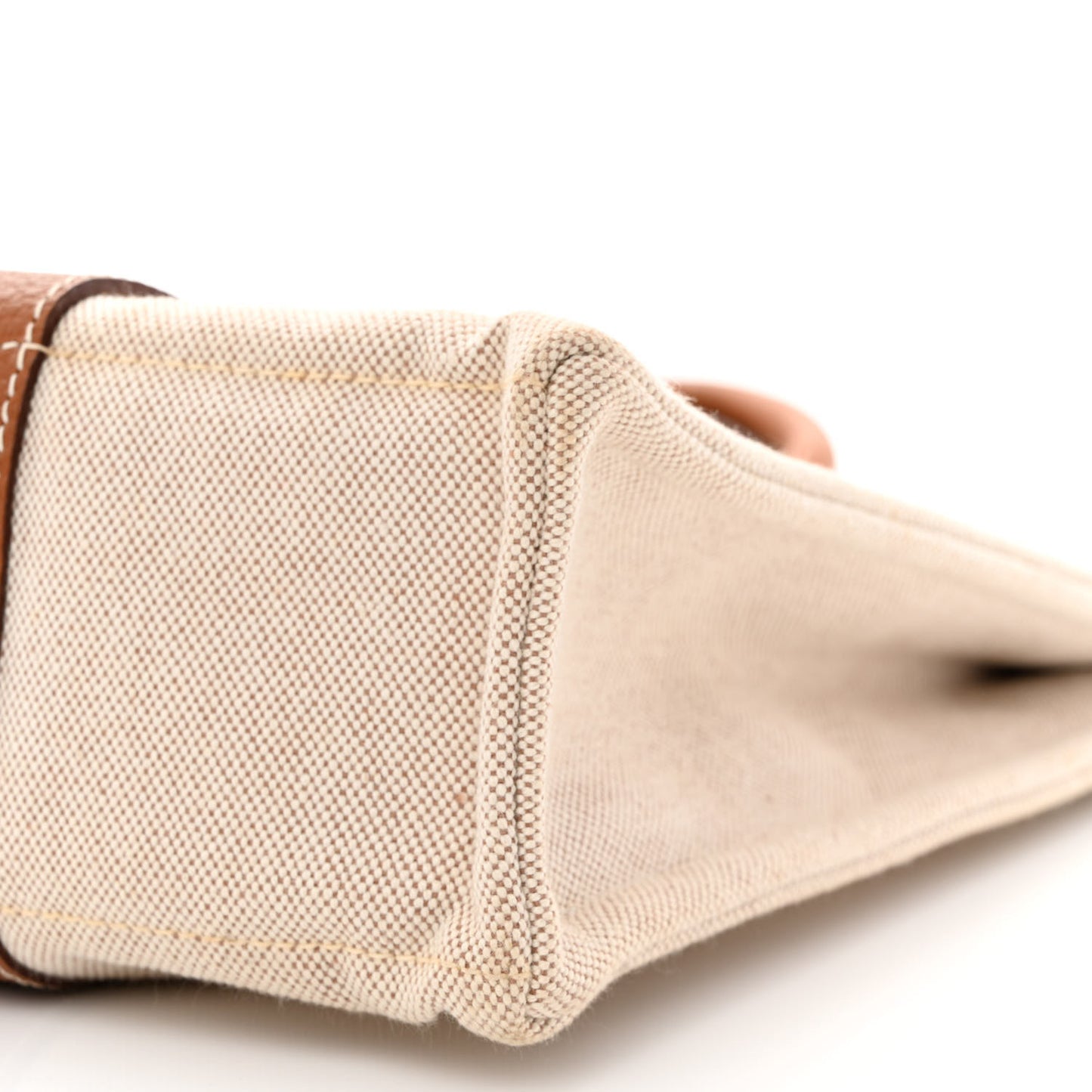 Toile Taurillon Clemence Sac Harnais Tote MM Beige Gold