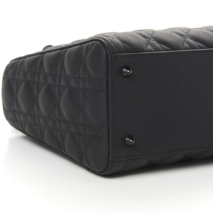 Christian Dior Ultra Matte Calfskin Cannage Medium Lady Dior Black 9 of 10