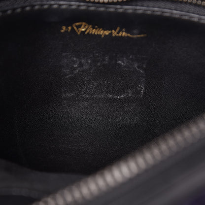 3.1 Phillip Lim 3.1 Goat Fur Calfskin Ryder Satchel Purple Black 9 of 12