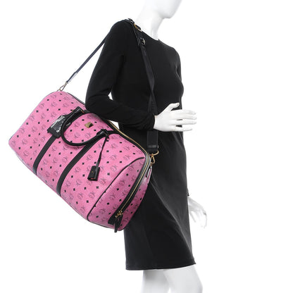MCM Visetos Medium Traveler Weekender Bag Pink 3 of 8