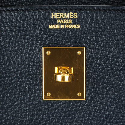 Hermes Taurillon Clemence Birkin 40 Bleu Obscur 11 of 23