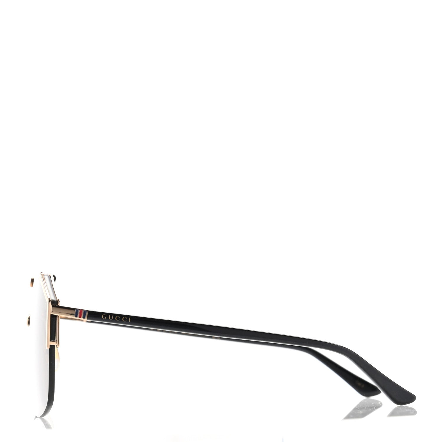 Gucci Metal Rimless Square Sunglasses GG0291S Brown Gold 3 of 8