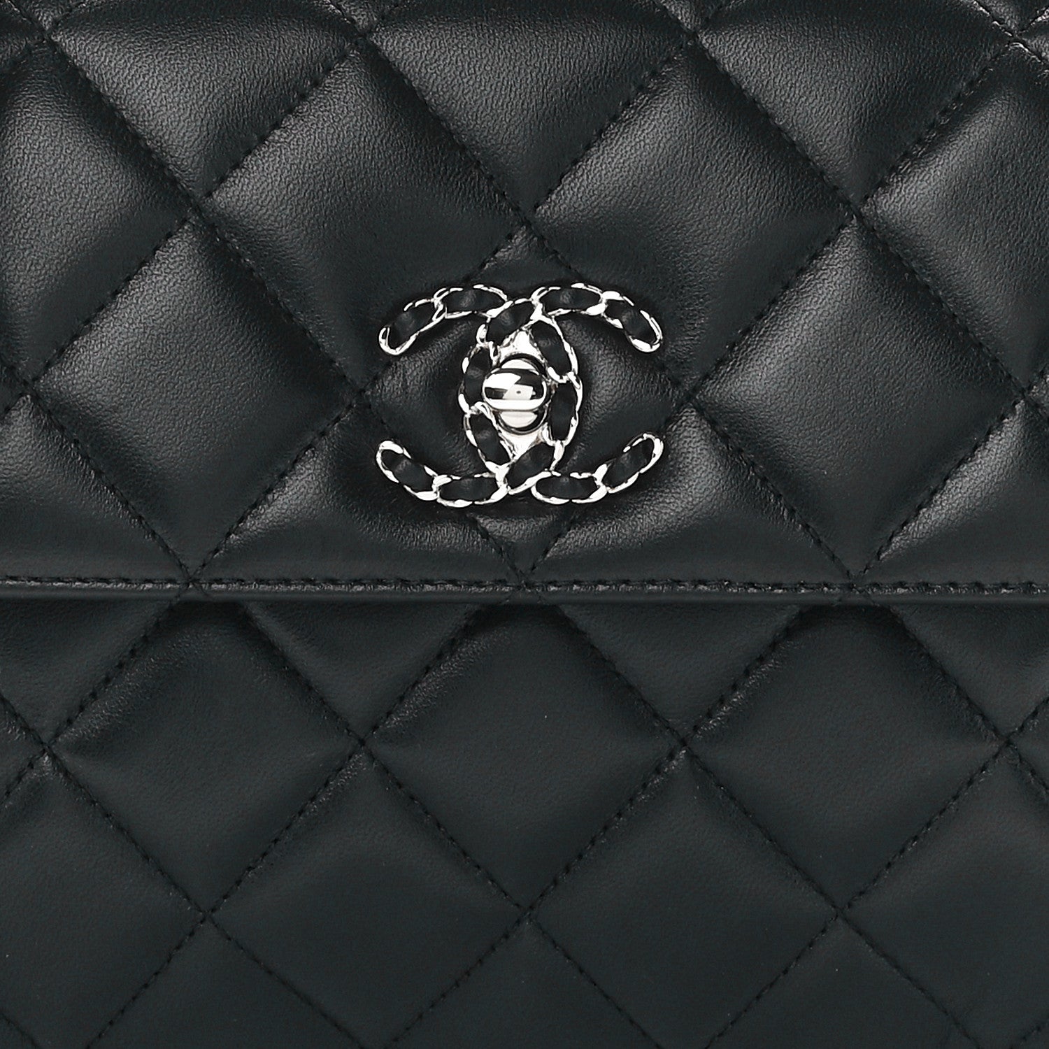 Chanel Lambskin Quilted Small Trendy CC Chain Dual Handle Flap Bag Black 8 of 12