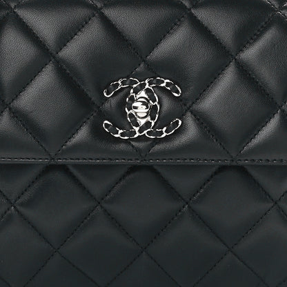 Chanel Lambskin Quilted Small Trendy CC Chain Dual Handle Flap Bag Black 8 of 12