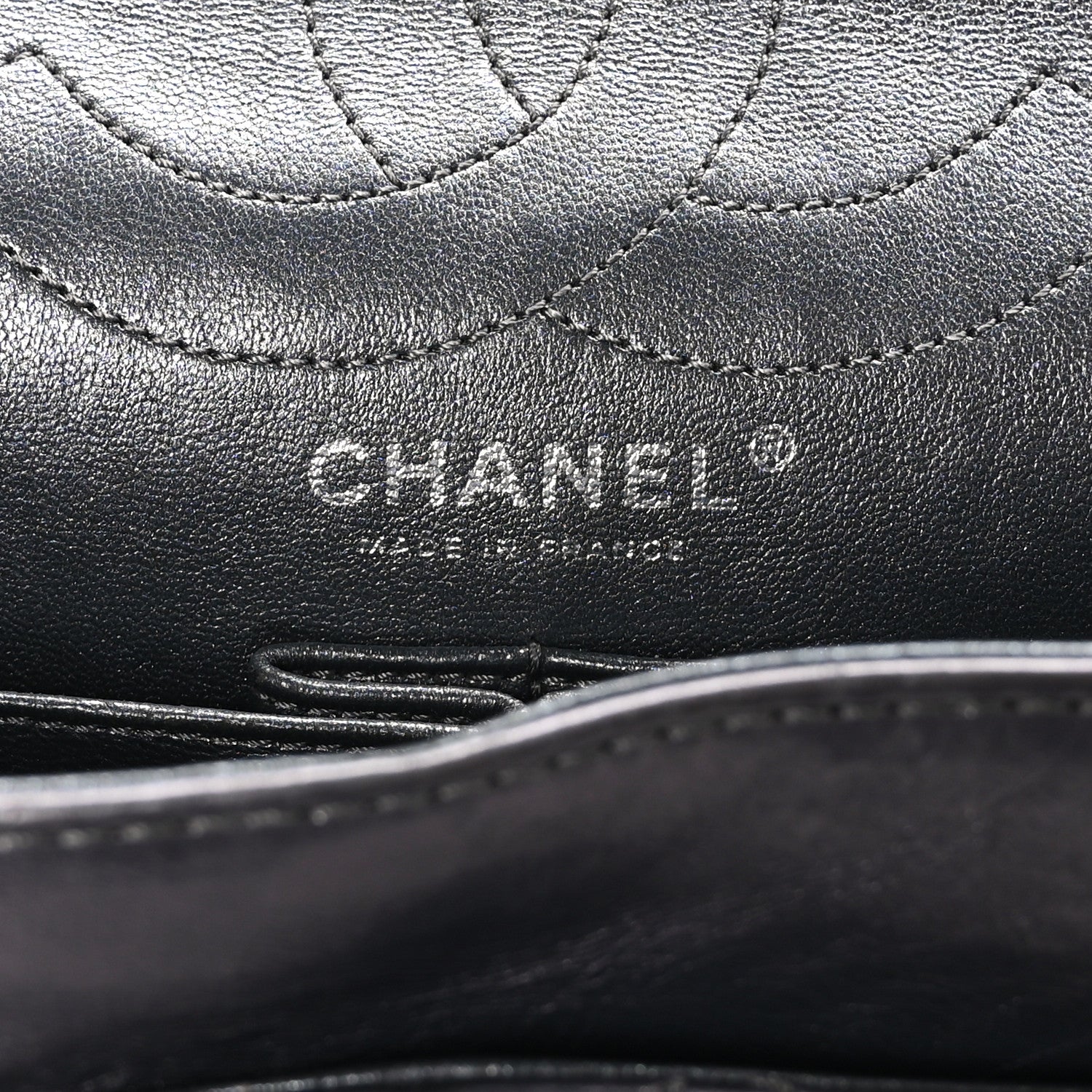 Chanel Metallic Aged Calfskin Quilted Studded 2.55 Reissue 226 Flap Dark Silver 6 of 9