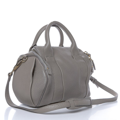 Alexander Wang Pebbled Lambskin Rockie Gray Pale Gold Hardware 3 of 9
