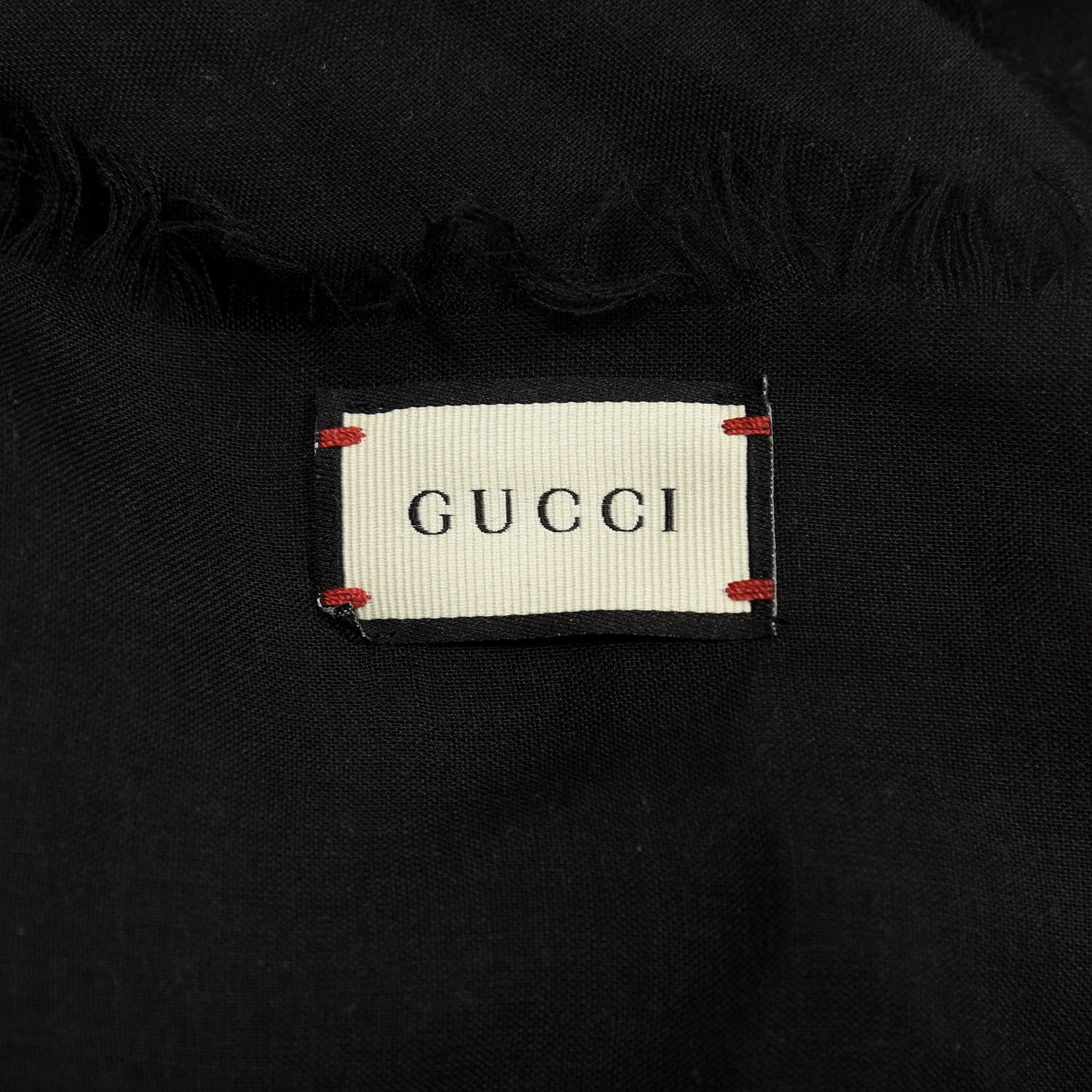 Gucci Modal Silk Coco Capitan Logo Square Scarf Black 2 of 3