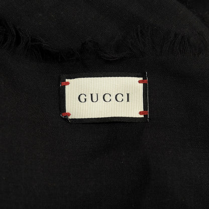 Gucci Modal Silk Coco Capitan Logo Square Scarf Black 2 of 3