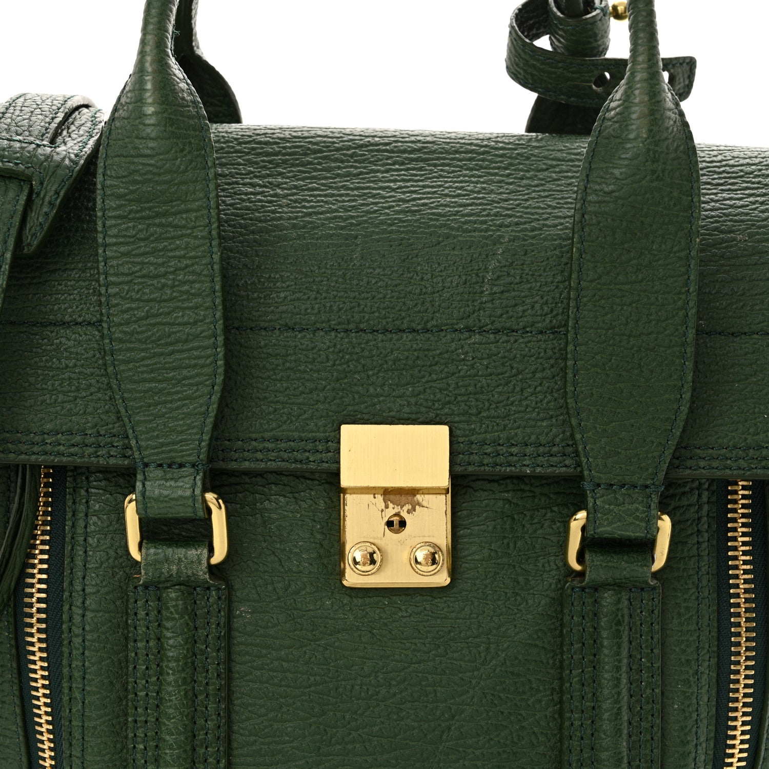 3.1 Phillip Lim Textured Calfskin Medium Pashli Satchel Jade 7 of 18