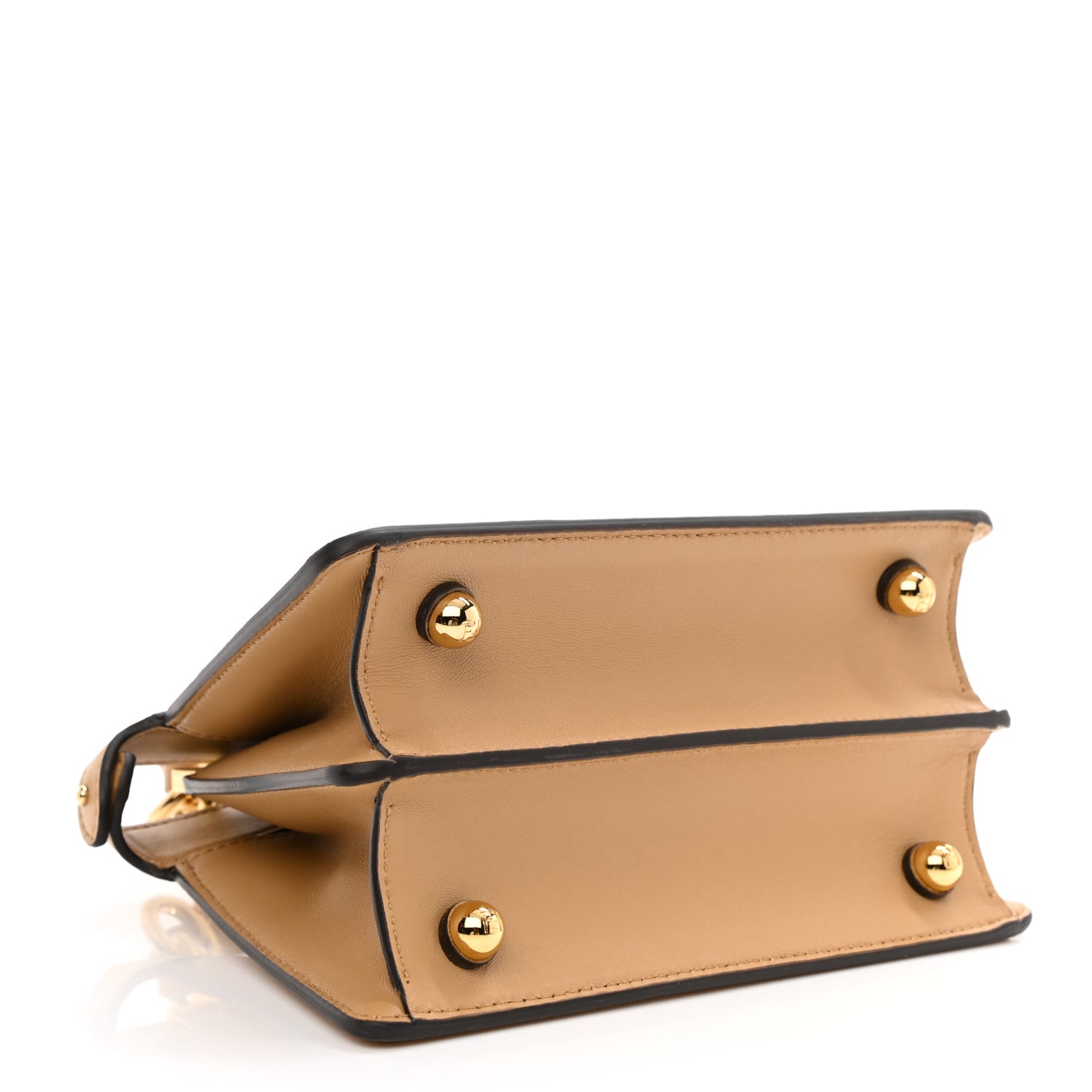 Shiny Nappa Petite Peekaboo I SEE U Satchel Miele Scuro